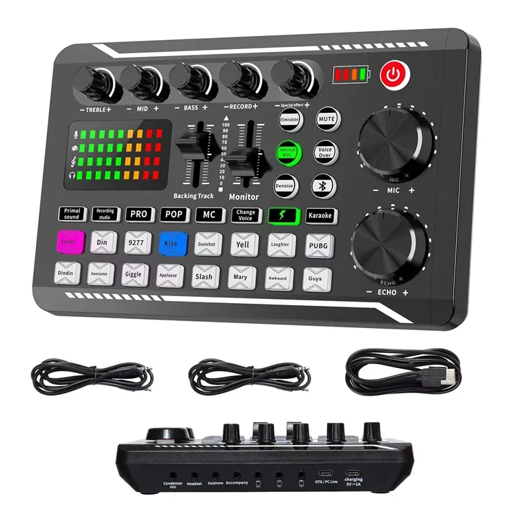 Mixing Console AM100 Professional Audio Interface Sound Card Mixer Recording Studio Sound Card Audio Interface