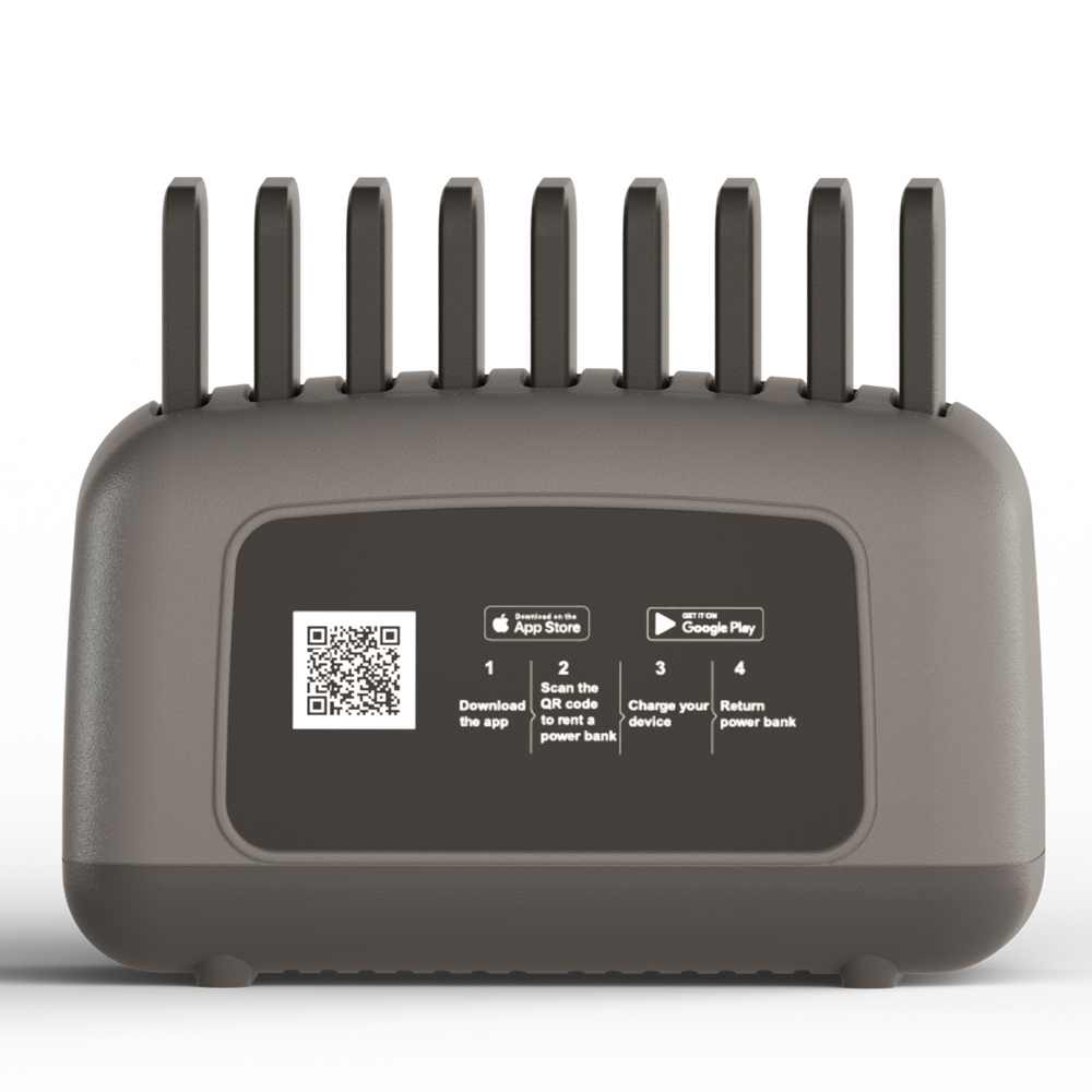 Scanning QR code 9-Slots battery sharing power bank bank charging power station power bank rental station