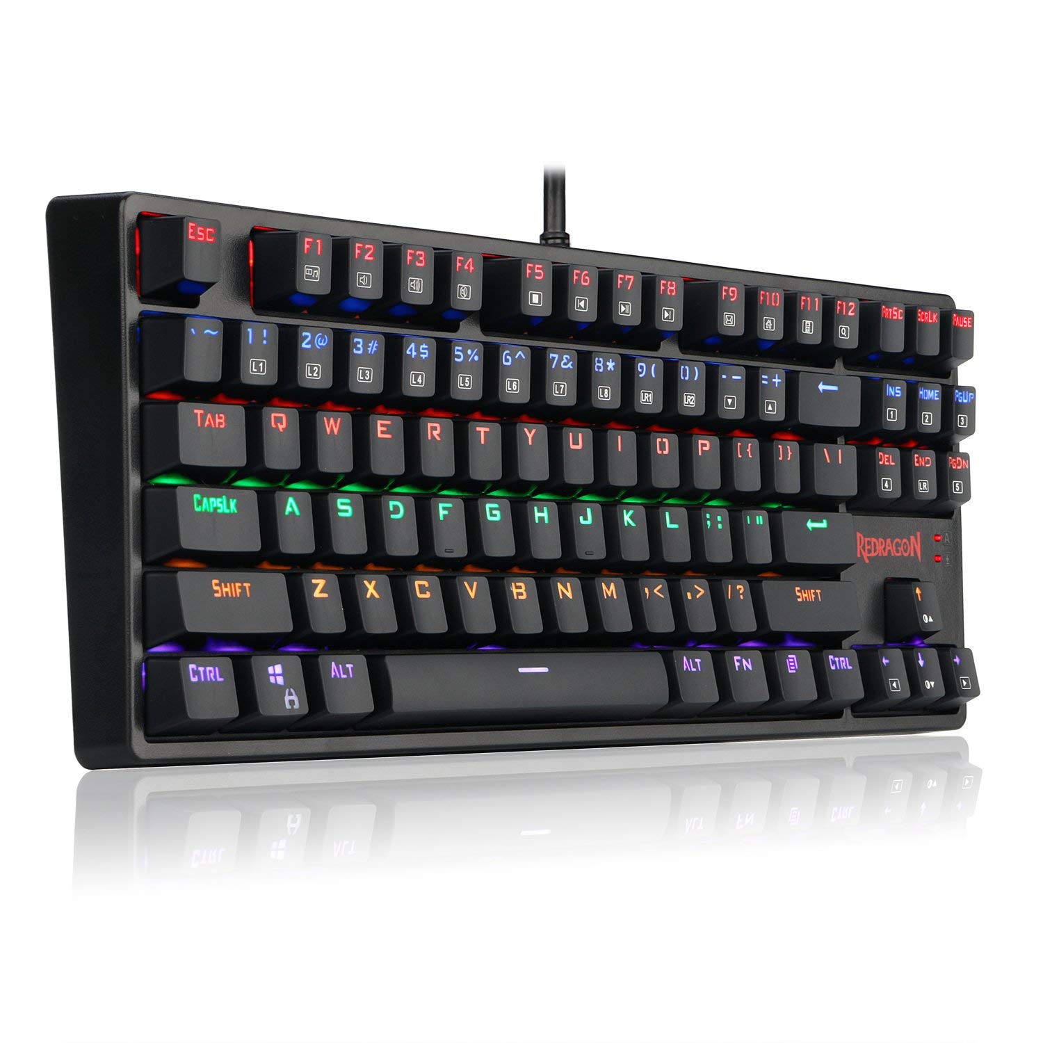 Популярные Redragon K576 проводной USB Мультимедийный Стиль PC игровая клавиатура