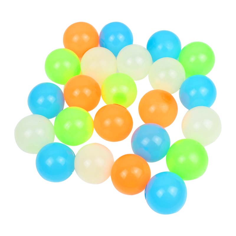 4.5cm Luminous Balls High Bounce Glowing Stress Ball Sticky Wall Home Party Decoration Kids Gift Anxiety Toy