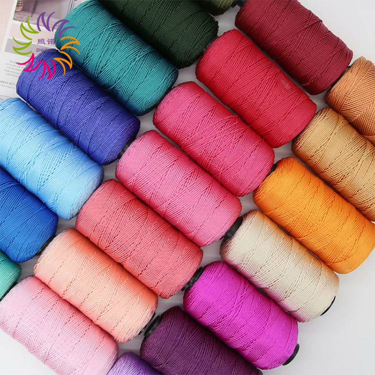 ZHAONUO fdy summer texture fibrillated manufacturers polypropylene multifilament twisted recycled pp yarn for croheting