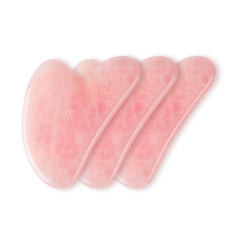 2021 Новый розовый кварцевый камень guasha Инструмент розовый нефрит gua sha Прямая поставка