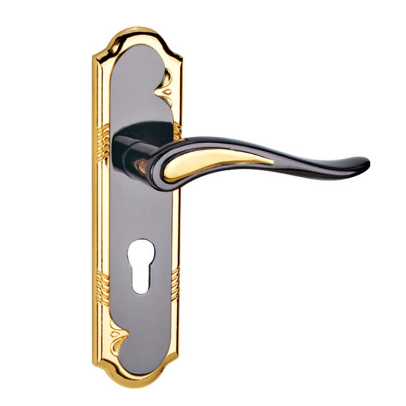 Aluminum Alloy Lock Cylinders Security Key Keyed Entry Door Lock and Lever Door Handle for Interior Door