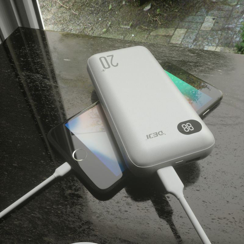 DEJI хит продаж 2000mah 5V LED портативное зарядное устройство с быстрой зарядкой