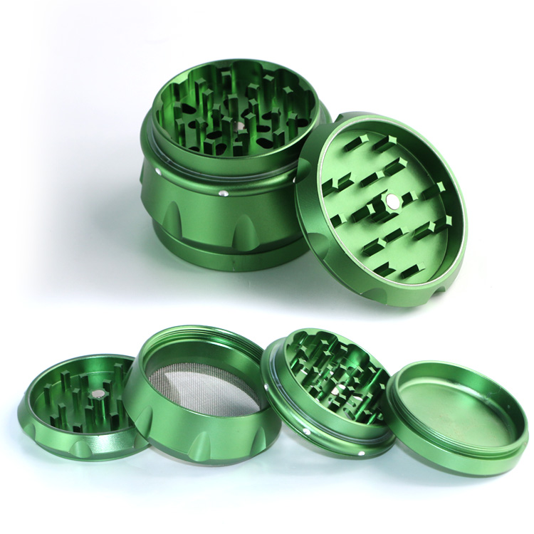 Custom designed CNC machined aluminum grinder