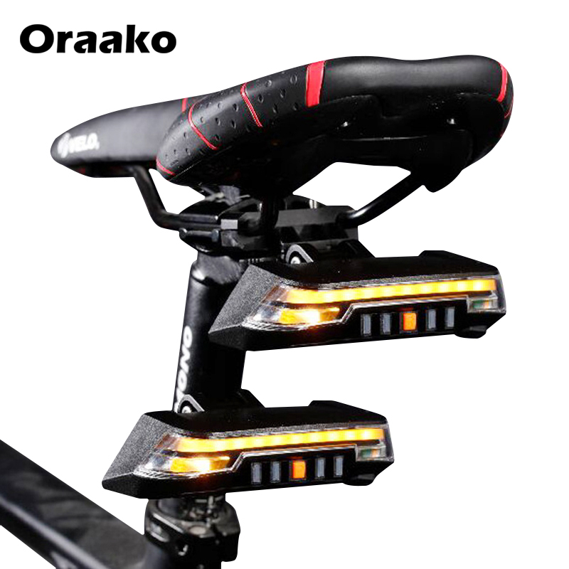 Hot Selling 3 In 1 Folding Usb Lights Red Or Yellow Turn Left Right For Bicycle Rechargeable Led Lights For Electric Bike