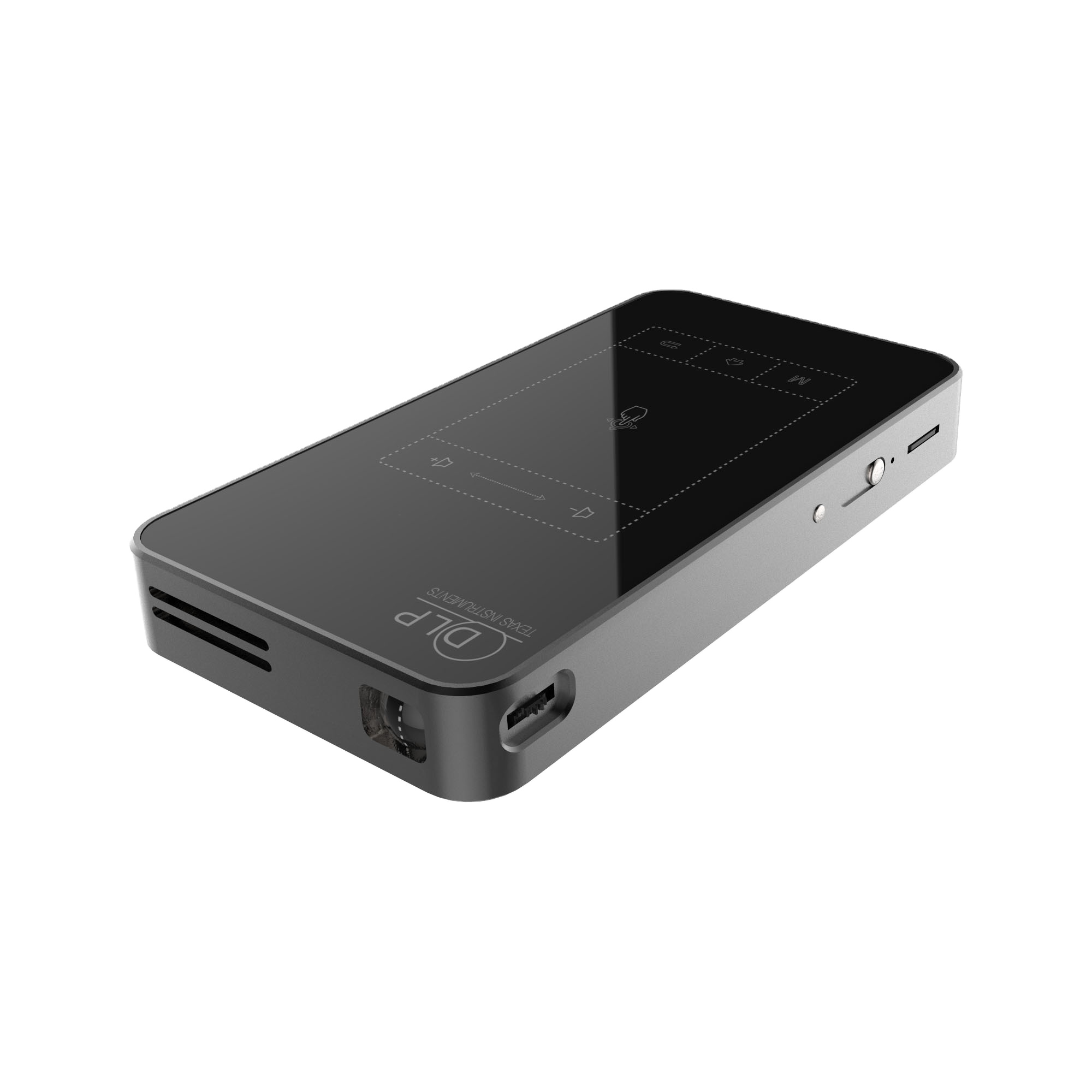 Hotack модный карманный цифровой мини-проектор Android 9 видео 4K DLP с сенсорным WIFI Bluetooth и батареей 5000 мАч