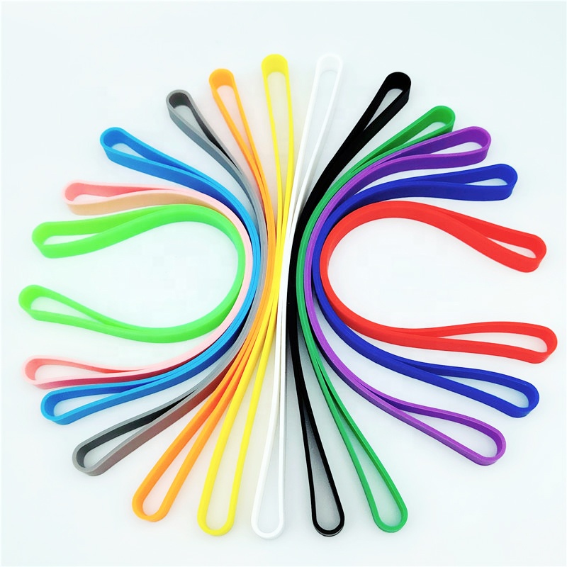 12 Colors Wholesale Elastic Silicone Rubber Band for Books
