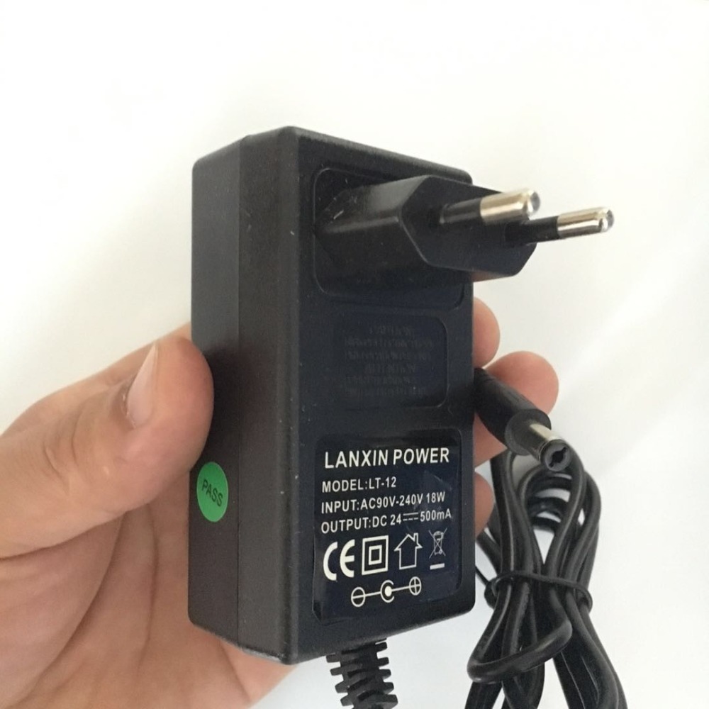 EU Standard 24V 0.5A Lead Acid battery Charger Electric Scooter E-bike Charger DC 27.6V 500mA 5.5*2.1mm DC Output