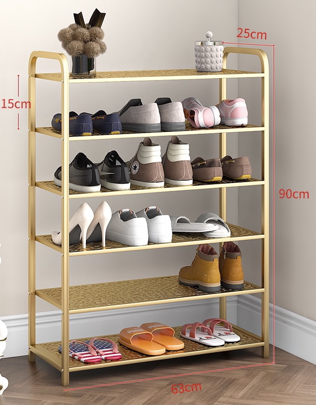 Popular product high quality 63cm long 6-layer simple modern shoe rack for the whole family