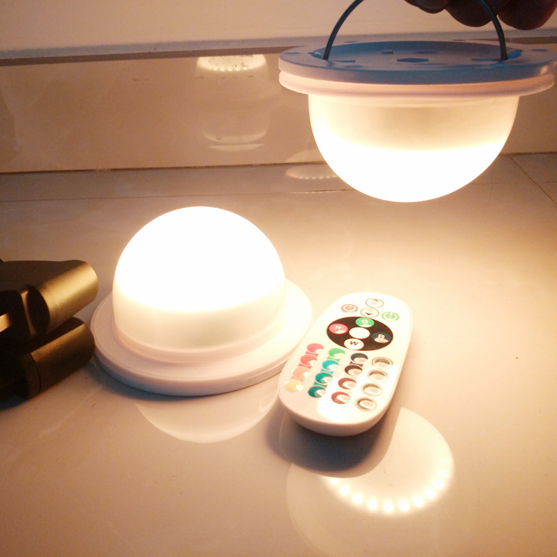 New design wireless rechargeable button press battery powered led bulb for car