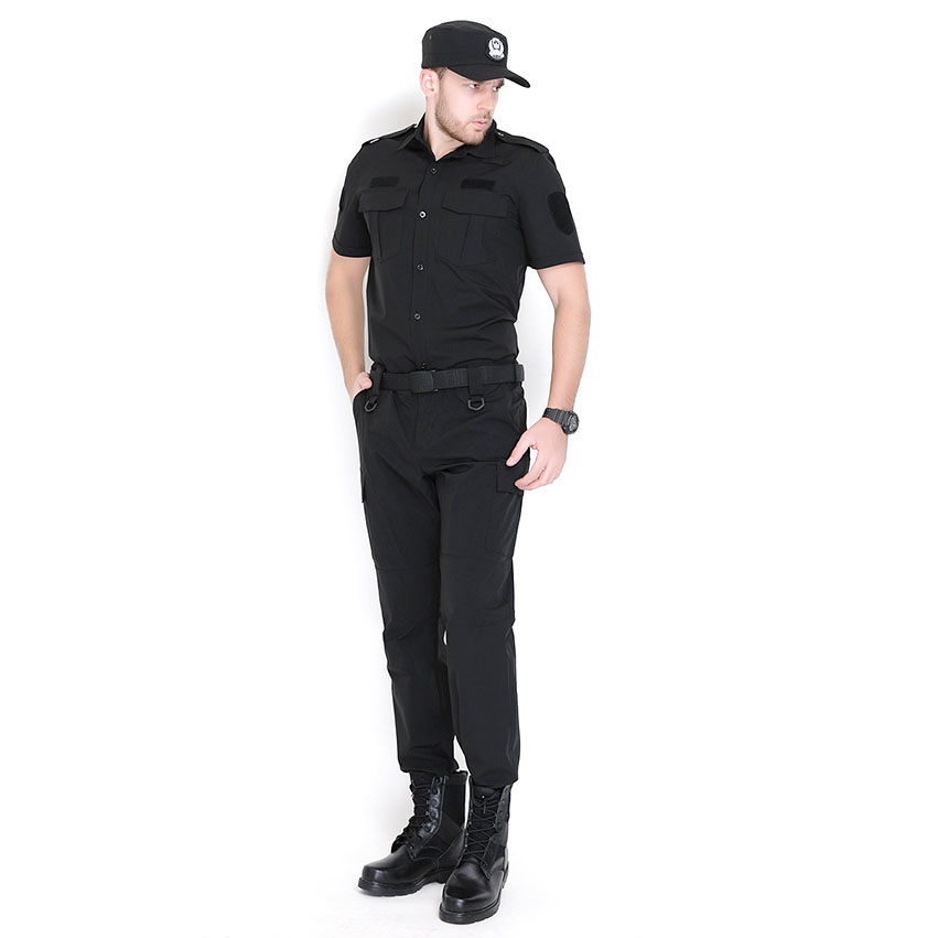 Sidiou Group Custom Mens Work Uniform Short Sleeve Breathable Security Guard Uniforms Quick Dry Tactical Guard Uniforms