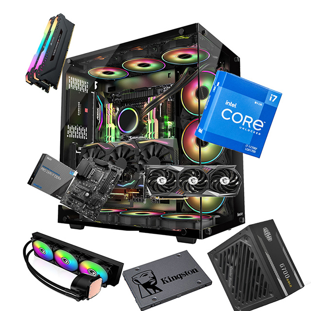 Игровой настольный компьютер i7 12700F/ОЗУ 16 Гб/RTX3060 /SSD 240 ГБ, сборка «сделай сам», компьютер, хост, полный комплект