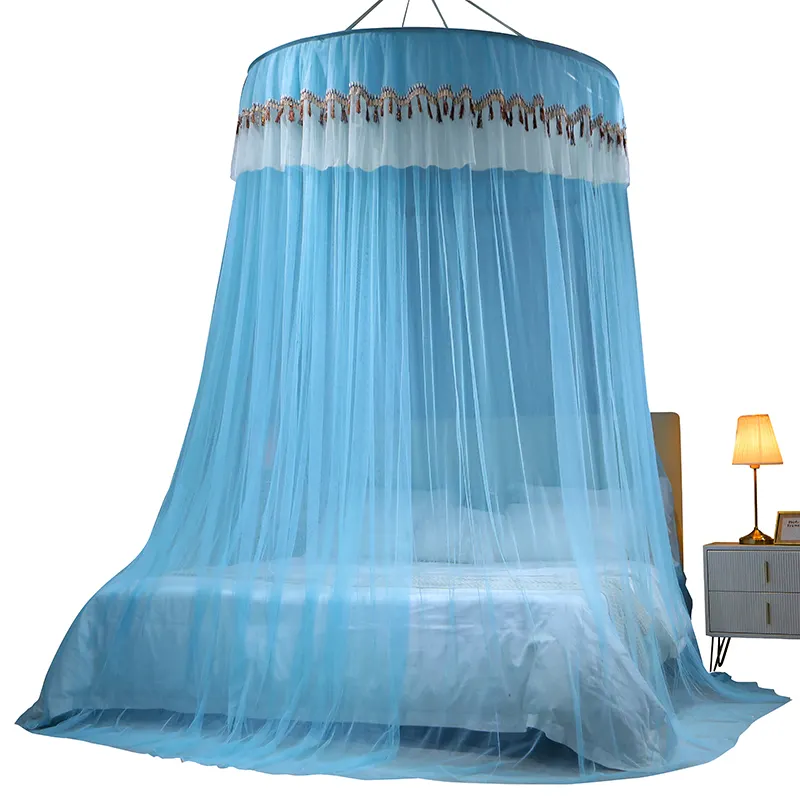 You Shang Adults Royal Blue 100% Polyester Ceiling Durable Foldable Mosquito Net