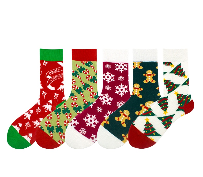 Christmas socks wholesale cartoon street Christmas trendy socks