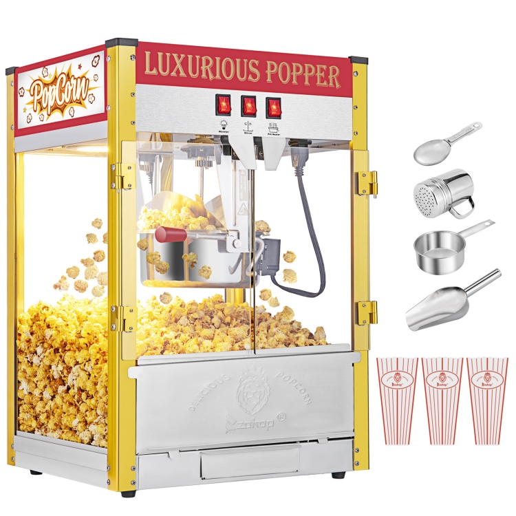 Free shipping 850W 8oz Double Door Large Capacity Popcorn Machine US Warehouse