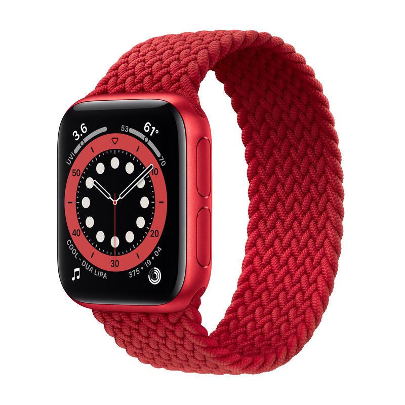Новейший дизайн, плетеный силиконовый ремешок для Apple Watch 6, тканевые Ремешки для наручных часов Iwatch Series 6/5/4/3