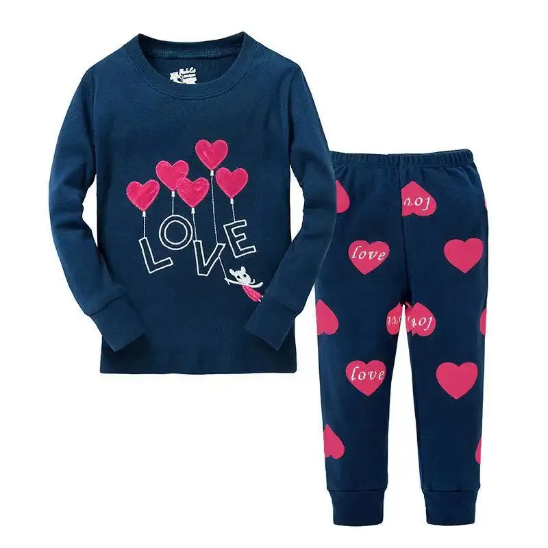 Pajamas Kids Autumn Winter Children Long Sleeve Sleepwear Sets Thin Cartoon Lovely Pajamas Sets