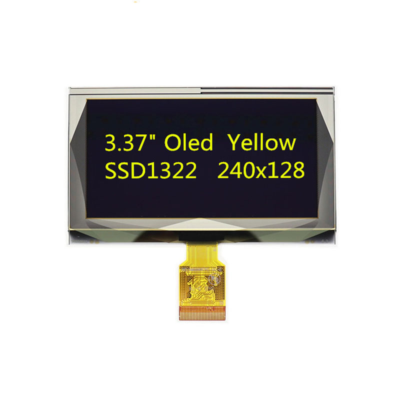 OLED-дисплей 3,37 дюйма с разрешением 256x64, SPI I2C, желтый