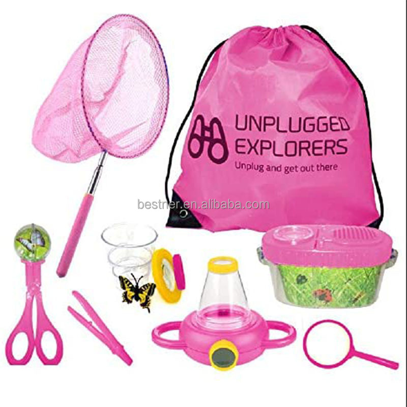 Bestner Explore Set Bug Catching Kit Nature Exploration Children Outdoor Games Mini Binoculars Kids, Compass, Whistle Cheapest