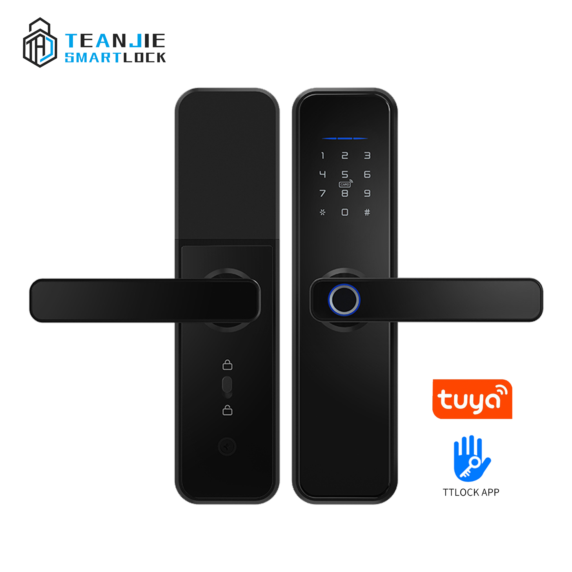 Умный дверной замок Tuya TTlock, цифровой электронный замок с Wi-Fi, разблокировкой по паролю через приложение и RFID, для домашней безопасности