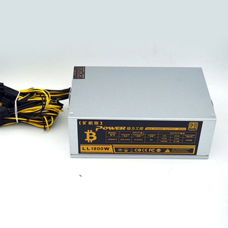1800W майнинга биткоинов машина блока питания под названием lianli для BTC ETH Antminer S7 S9 D3 R4