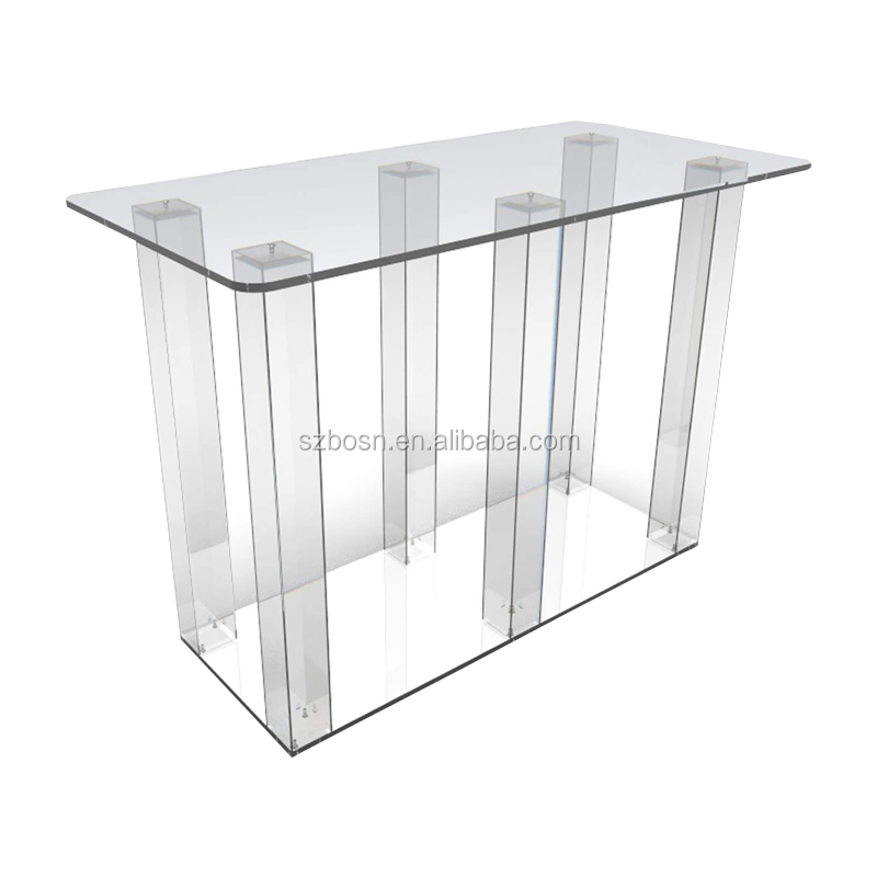 Clear Acrylic Plexiglass Church Communion Table , dining or office desk