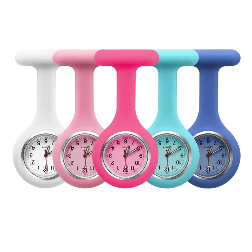 Silicone Nurse Watch Brooch Tunic Watch Doctor Pocket Watches