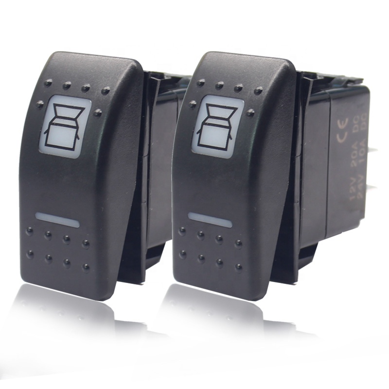 12V Кулисный Переключатель автомобиля DC переключатель 20A вкл/выкл DPDT 3 PIN LED световая панель с подсветкой для лазерной порезки шаблон переключателя