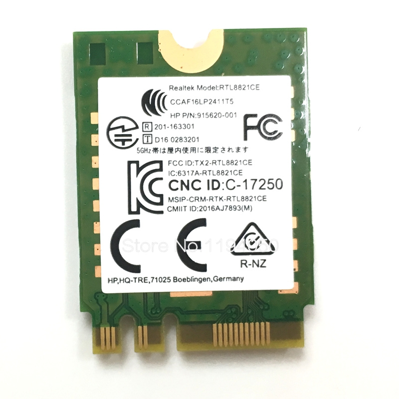 Realtek RTL8821CE 802.11AC 1X1 NGFF/M.2 интерфейс двухдиапазонный 2,4G 5G bluetooth 4,2 беспроводная сетевая карта