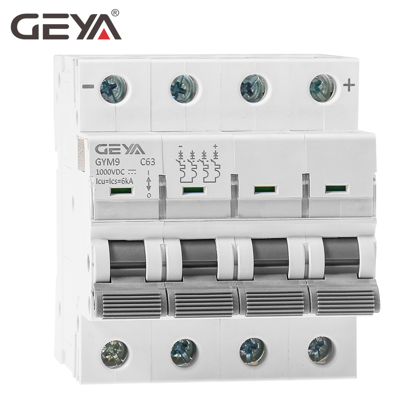 GEYA NEW GYM9 DC MCB 63a 250V 6kA однофазный миниатюрный автоматический выключатель MCB для солнечной системы PV выключатель цепи