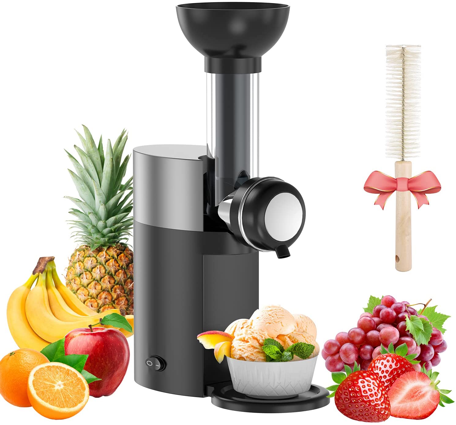 Frozen Fruit Ice Cream Maker, Household Fully Automatic Mini DIY Slush Dessert Maker, Home Soft Serve Dessert Maker