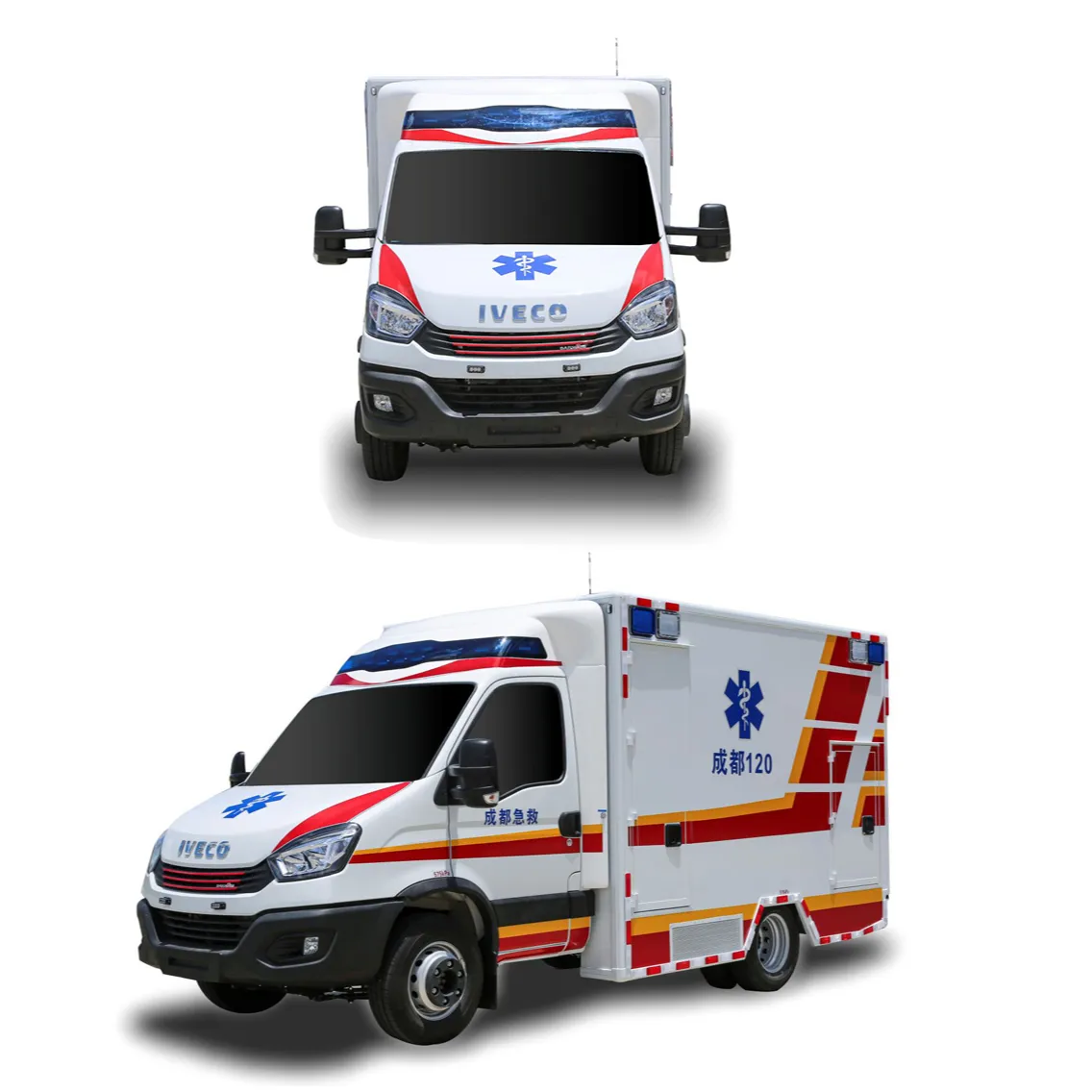 NAVECO Ousheng Box Monitoring Ambulance Vehicle  4.5t Version  Euro 5 Automatic White+red Yuzhou Brand 130km/h 3 - 8m 3300mm