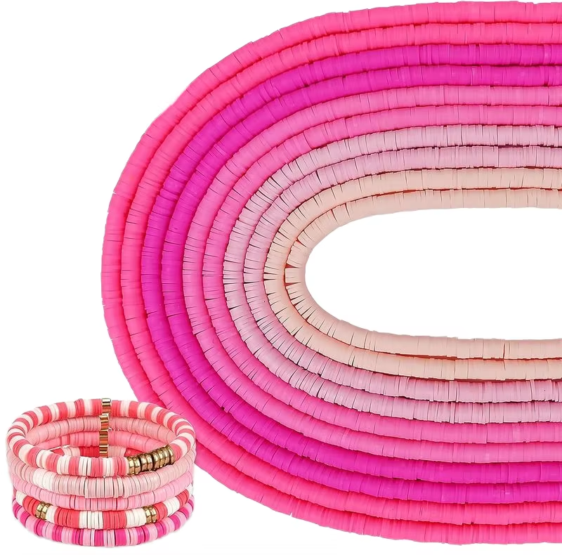 Hot Selling 6mm Flat Circular Polymer Clay Beads DIY Ceramic Jewelry for Earrings Necklaces Bracelets Loose Beads Wholesale