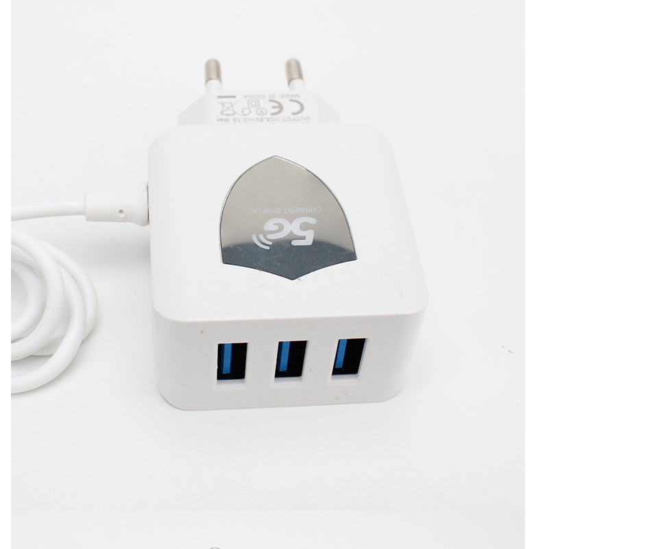 Универсальный дорожный адаптер с 3USB-портами V8 android micro usb, сетевое зарядное устройство для смартфона с USB-разъемом и кабелем для США и Европы