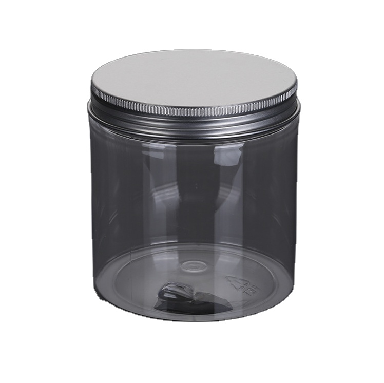 Empty transparent 30ml 50ml 60ml 80ml 100ml 120ml 150ml PET jar can with aluminum lid plastic white inner seal