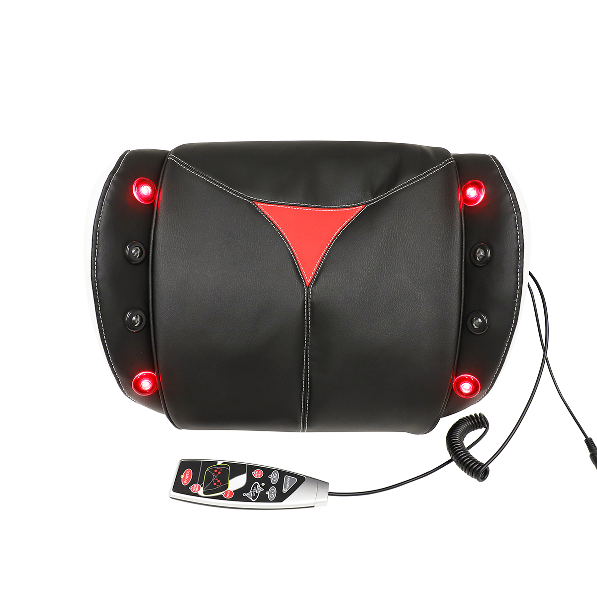 LM-703D Photon magnetic physiotherapy Massage Pillow remote control shiatsu Heating deap Kneading pillow massager factory