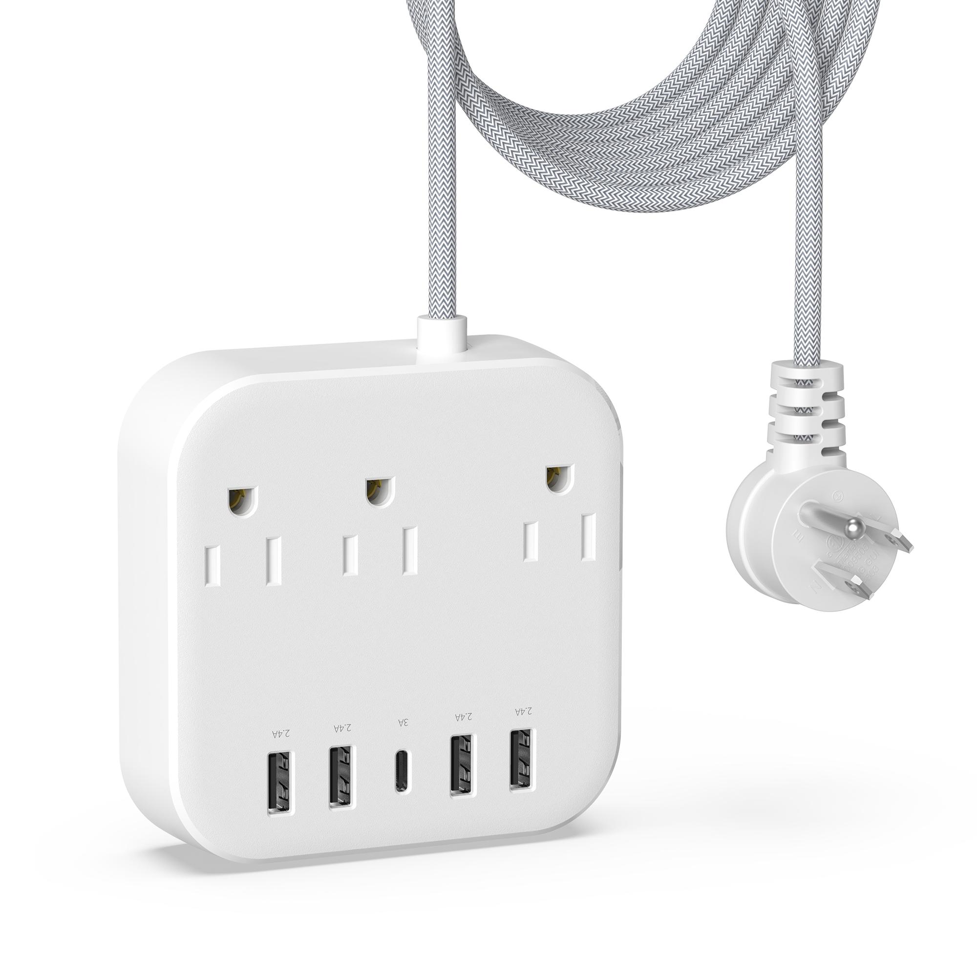 OEM ODM Сетевая розетка с защитой от перенапряжения, Удлинительный шнур с USB-адаптером, розетка, универсальная настенная розетка