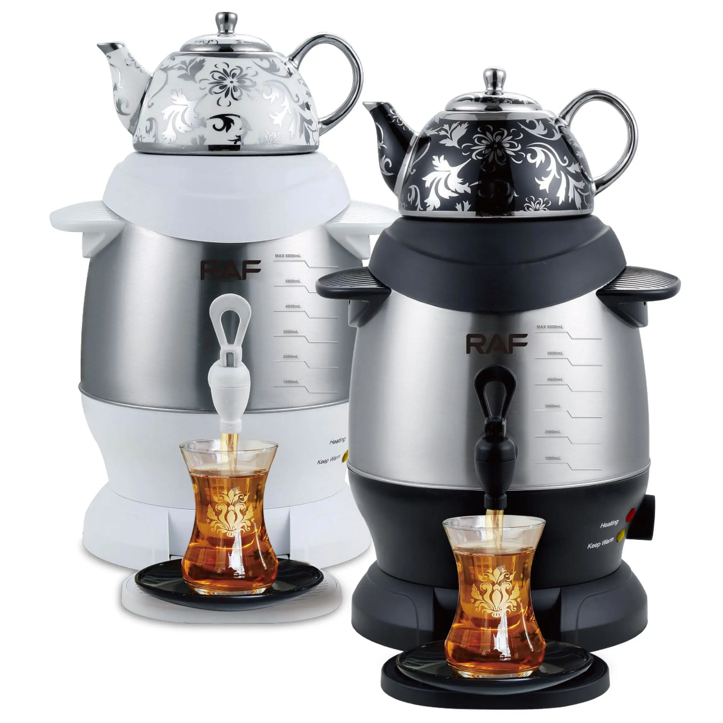 2022 Popular 6L Tea Maker Stainless Steel Persian Turkish Tea Kettle Electric Russian Samovar