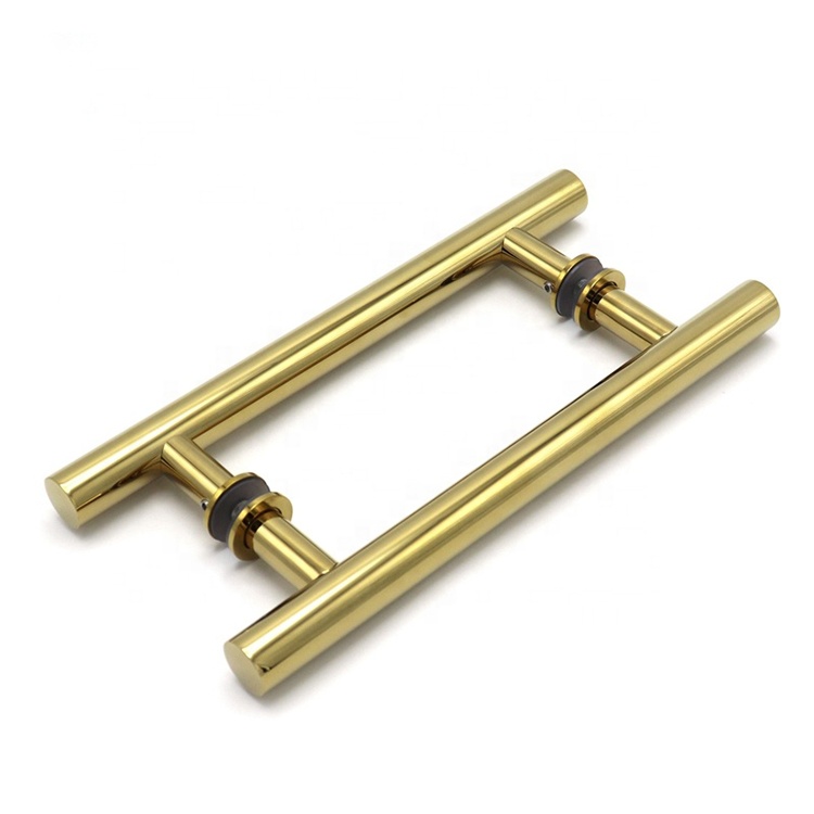 Handle Factory Custom Classic Solid Stainless Steel Decorative Cover Large Luxury Gold Door Pull Handle For Glass Door