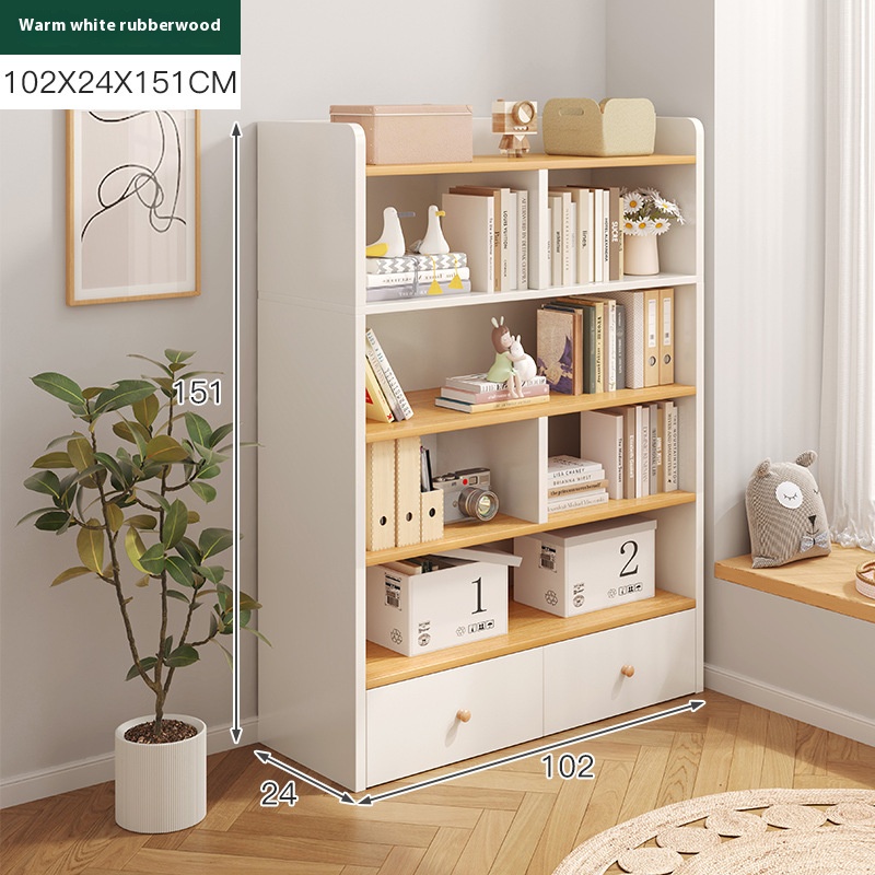 Simple Kids Book Shelf Storage Living Room Bedroom Storage Shelf With Drawer Home Wooden Storage Shelves