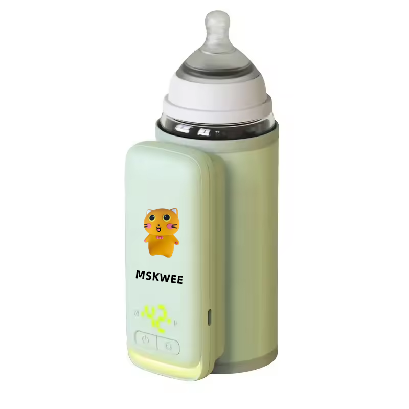 Rechargeable Bottle Warmer 6Levels Adjustment Temperature Display Digital Breast Milk Feeding Portable Baby Bottle Heater