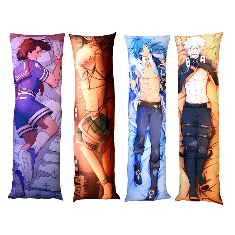 Vograce Custom Man And Cat Printed Super Soft Mini Inner Pillow Dakimakura