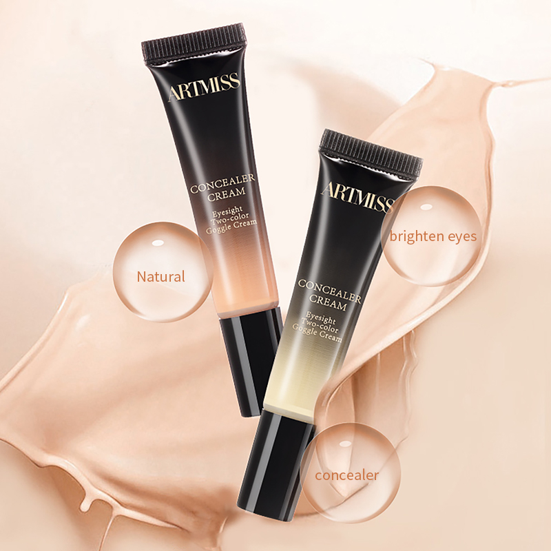ARTMISS Wholesale OEM Popular cosmetic Private Label Foundation Eye Concealer Two-Color Concealer eyeshadow primer