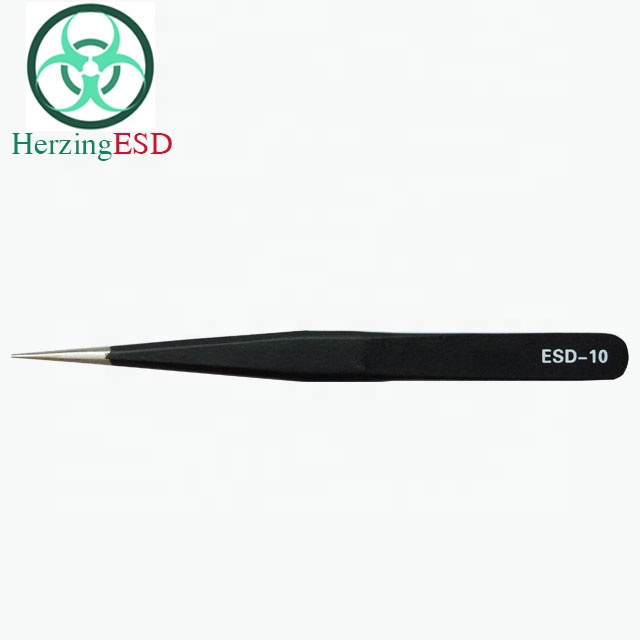 Оптовая продажа Универсальный черный из нержавеющей стали SMT ESD-10 ОУР Пинцет