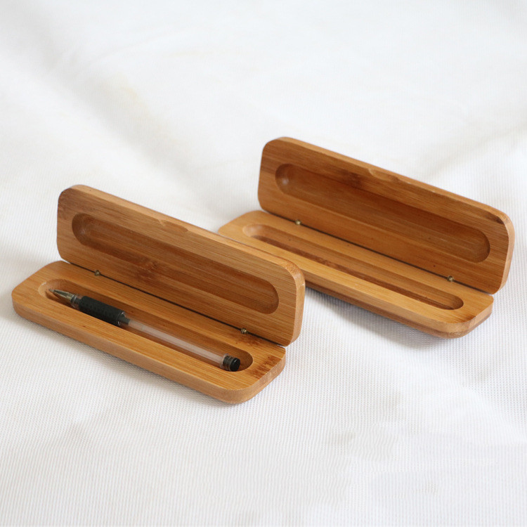 custom logo Bamboo pencil case Bamboo pen box