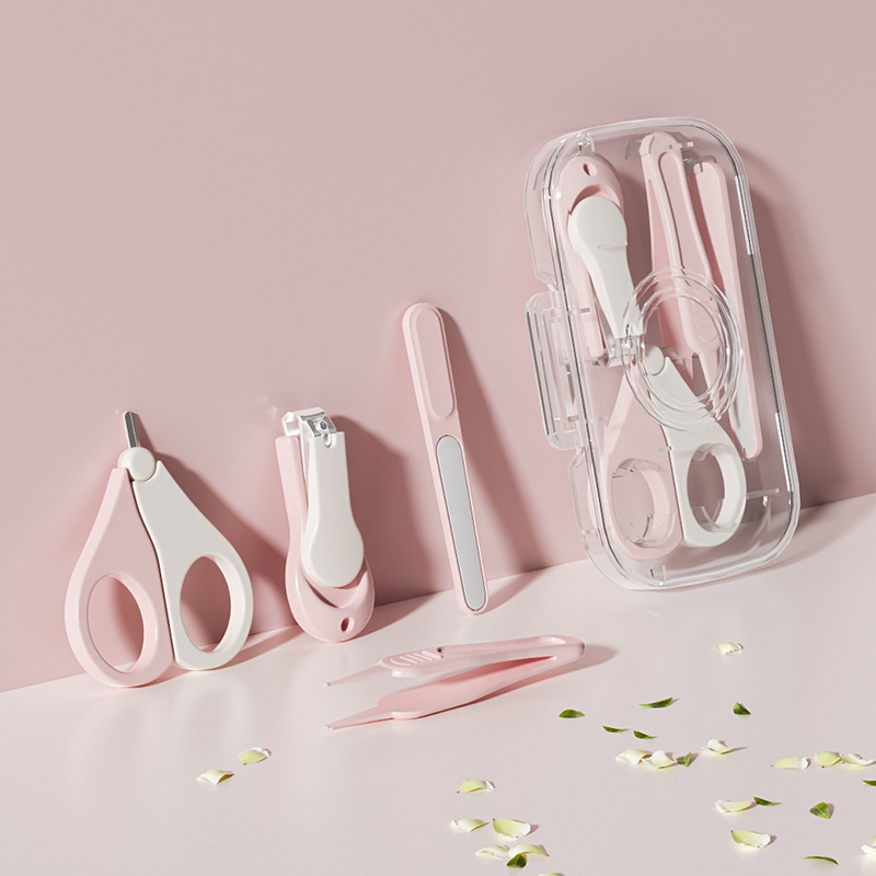 Manufacturer Nail Grooming Tool Baby Nail Clipper Manicure Kit 4pcs Baby Nail Care Set For New Born Toddler Kids
