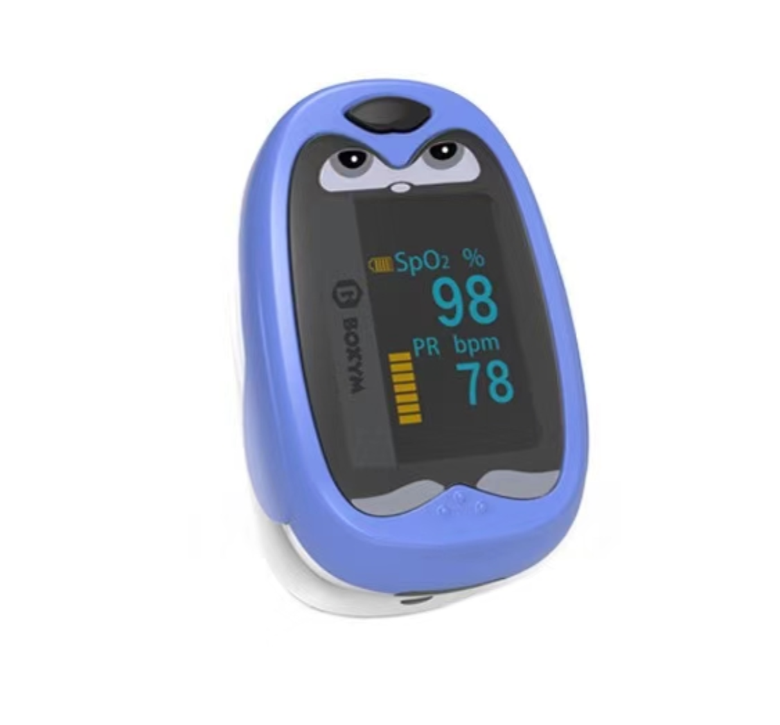 Stock for Kids 4 Color TFT Screen Pulse Oximeters Home Use Blood Oxygen Fingertip Oximeters Pulse Oximeters for Kids Children