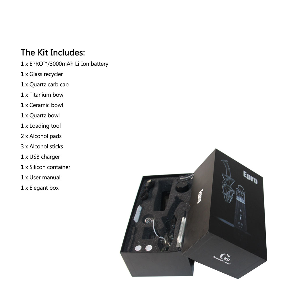 Epro Электрический испаритель Dab Rig Стартовые наборы стеклянная курительная трубка восковая машина Масляная вейп ручка Enail портативная