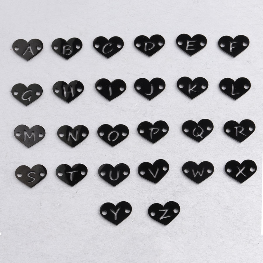 1.2*12 mm 26 English Stainless steel letter charm Accessories stainless steel diy jewelry gold accessor
